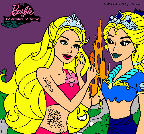 Barbie se despiede de la reina sirena