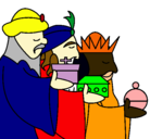 Dibujo Los Reyes Magos 3 pintado por maritkase
