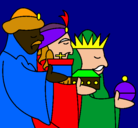 Dibujo Los Reyes Magos 3 pintado por lola1