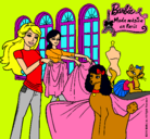Dibujo Barbie y su amiga mirando ropa pintado por esrefy