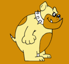 Dibujo Bulldog inglés pintado por breanda