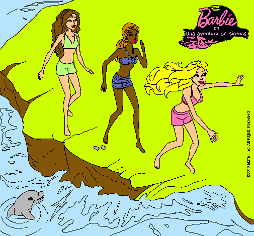 Barbie y sus amigas en la playa