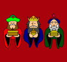 Dibujo Los Reyes Magos 4 pintado por gaby7123