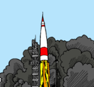 Dibujo Lanzamiento cohete pintado por VanBroc