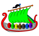 Dibujo Barco vikingo pintado por anthony8