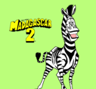 Dibujo Madagascar 2 Marty pintado por elgorrass