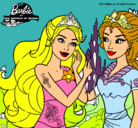 Dibujo Barbie se despiede de la reina sirena pintado por yeepeeriitaa