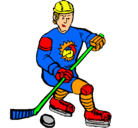 Dibujo Jugador de hockey sobre hielo pintado por marc