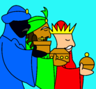 Dibujo Los Reyes Magos 3 pintado por llopart