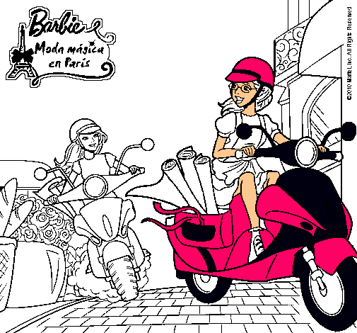 Barbie y su amiga en moto