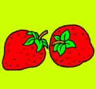 Dibujo fresas pintado por esrefy