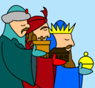 Dibujo Los Reyes Magos 3 pintado por quintero