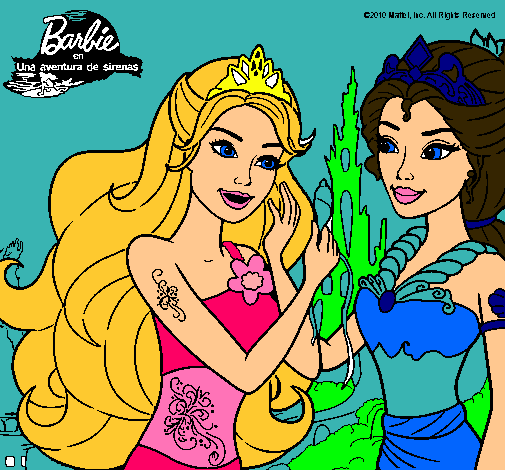 Barbie se despiede de la reina sirena