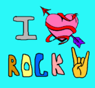 Dibujo I love rock pintado por ALICIA2004