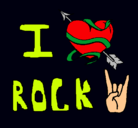 Dibujo I love rock pintado por VanBroc