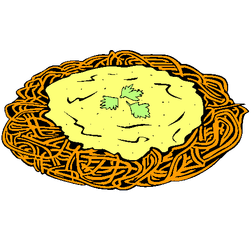Dibujo Espaguetis con queso pintado por labrat