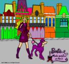 Dibujo Barbie y su perrita pintado por lfjd