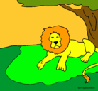 Dibujo Rey león pintado por chido73