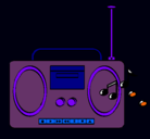 Dibujo Radio cassette 2 pintado por EMILITA