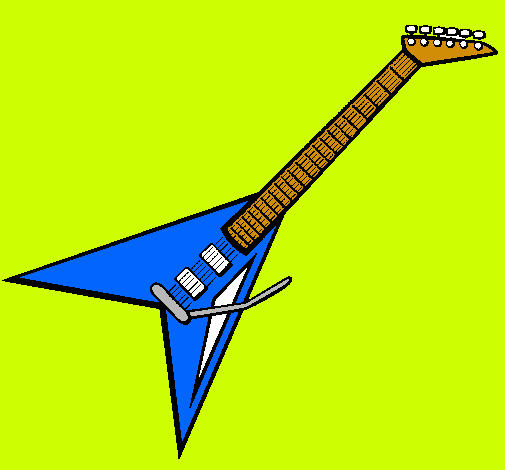Dibujo Guitarra eléctrica II pintado por anabela