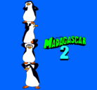 Dibujo Madagascar 2 Pingüinos pintado por MIGUEL