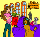 Dibujo Barbie y su amiga mirando ropa pintado por aira