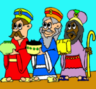 Dibujo Los Reyes Magos pintado por dani0202