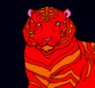 Dibujo Tigre pintado por boomm