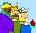 Dibujo Los Reyes Magos 3 pintado por cristinasg