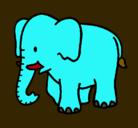 Dibujo Elefante bebe pintado por rodolfo