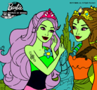 Dibujo Barbie se despiede de la reina sirena pintado por 23678