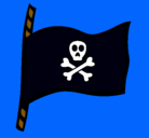 Dibujo Bandera pirata pintado por IZAN