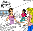 Dibujo Barbie en una tienda de ropa pintado por Estel