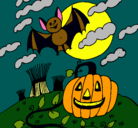 Dibujo Paisaje de Halloween pintado por Lucia1