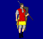 Dibujo Soldado romano pintado por yelow