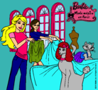 Dibujo Barbie y su amiga mirando ropa pintado por Moxie8