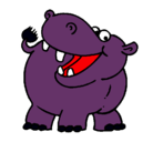 Dibujo Hipopótamo pintado por venusina