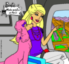 Dibujo Barbie llega a París pintado por almendrado