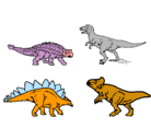 Dibujo Dinosaurios de tierra pintado por walter