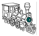 Dibujo Tren pintado por inax