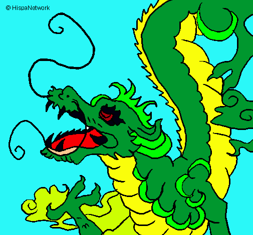 Dibujo Dragón japonés pintado por boomm