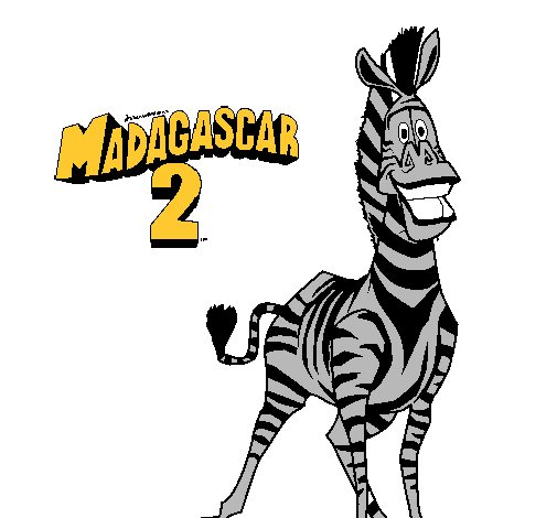Dibujo Madagascar 2 Marty pintado por yimmy