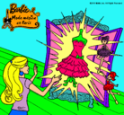 Dibujo El vestido mágico de Barbie pintado por gata10