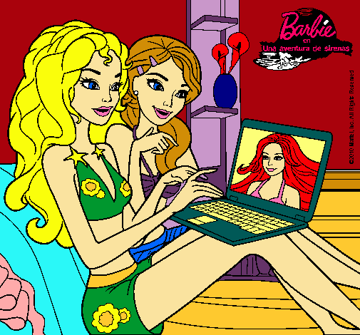 Barbie chateando