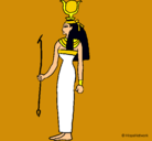 Dibujo Hathor pintado por aylenpiuqen