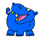 Dibujo Hipopótamo pintado por fabis1