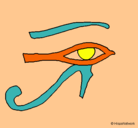 Dibujo Ojo Horus pintado por dennis