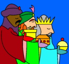 Dibujo Los Reyes Magos 3 pintado por Irati1101