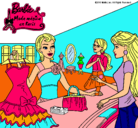 Dibujo Barbie en una tienda de ropa pintado por gabriela9