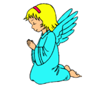 Dibujo Ángel orando pintado por 2001